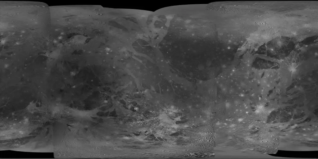 Ganymède — Mosaïque mondiale Voyager–Galileo SSI