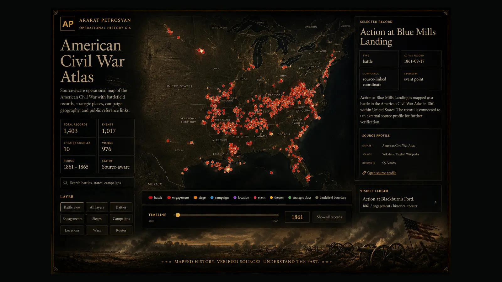 American Civil War Atlas map preview