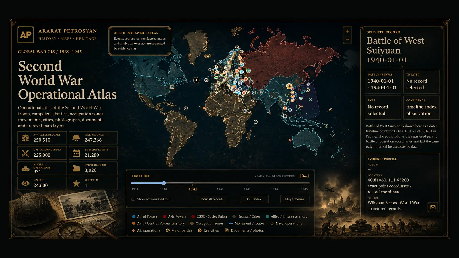 Second World War Operational Atlas map preview