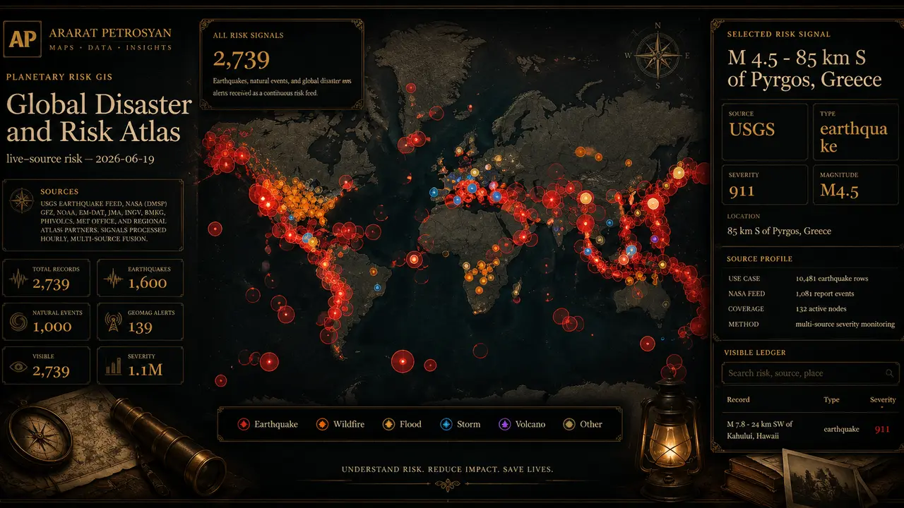 Global disaster risk map