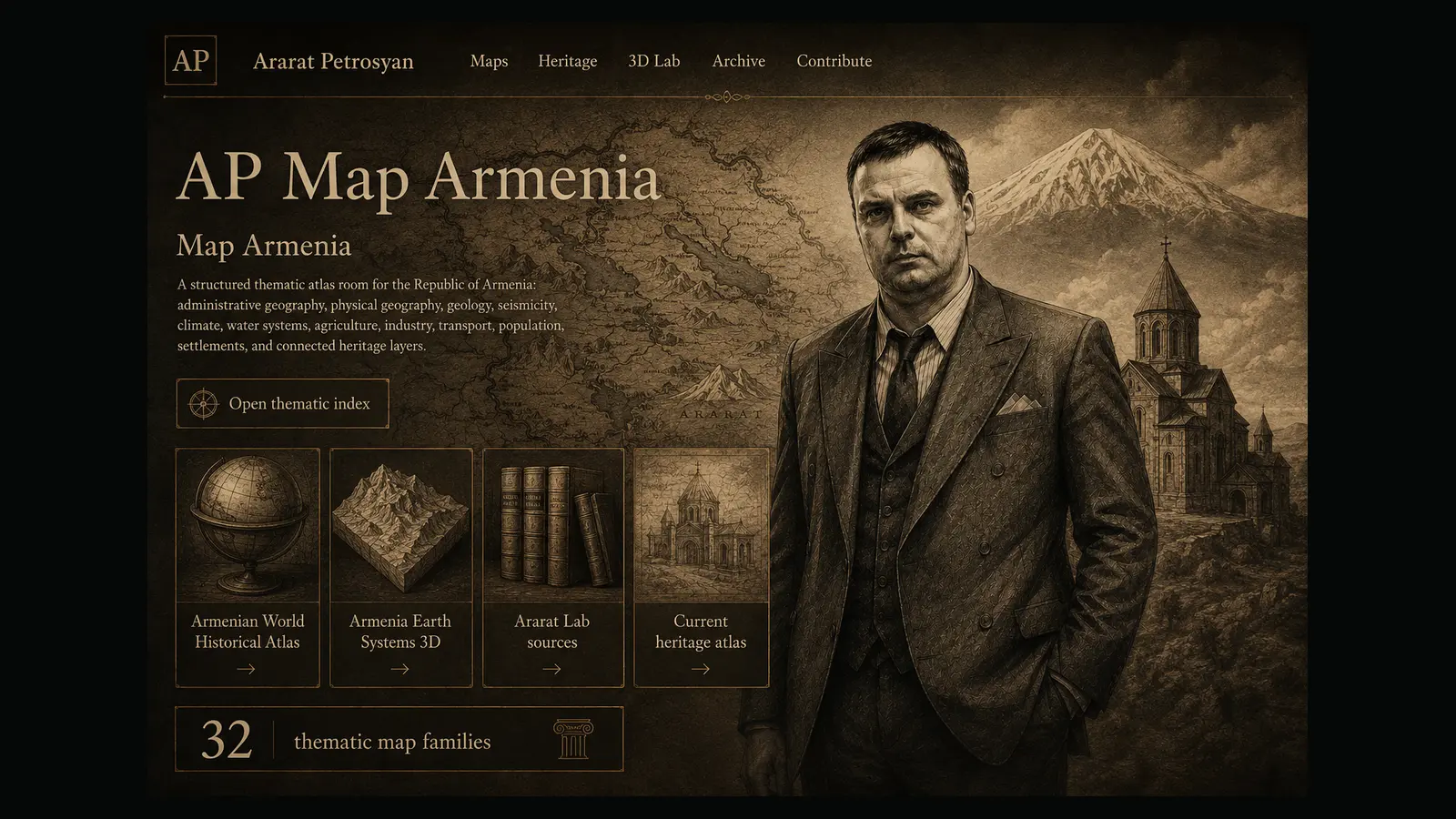Map Armenia cartographic interface