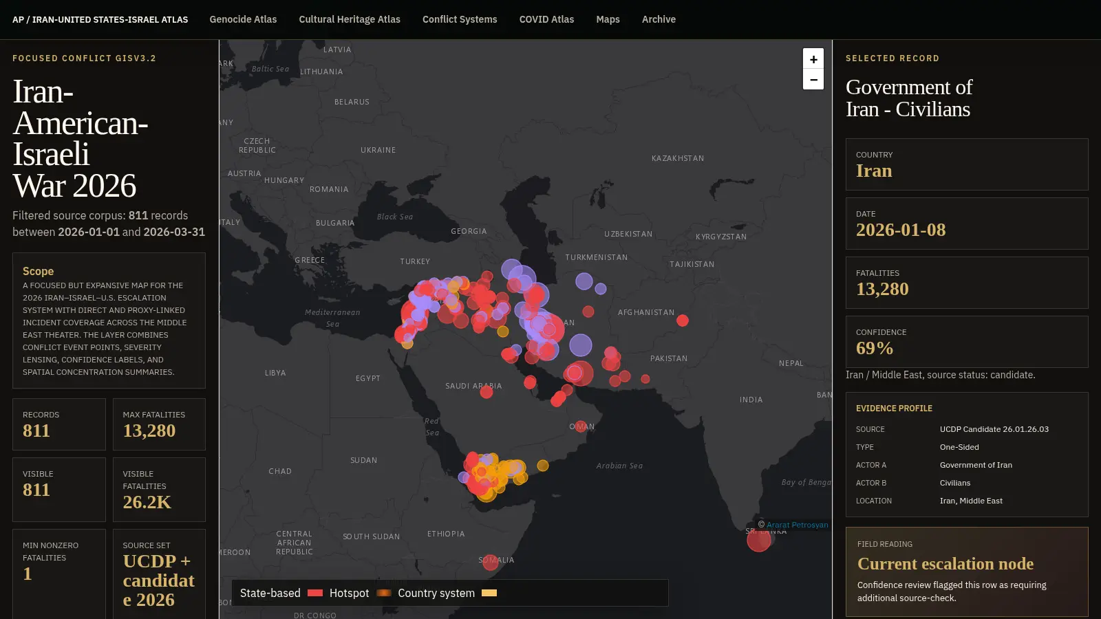 Iran–American–Israeli War 2026 map preview