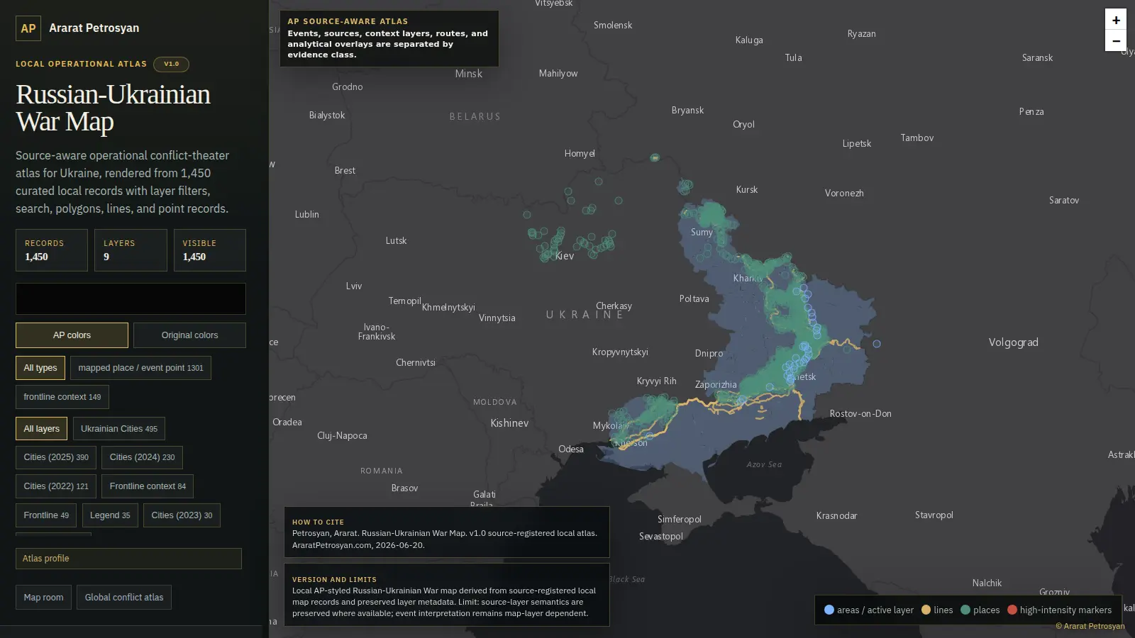 Russian–Ukrainian War Map map preview