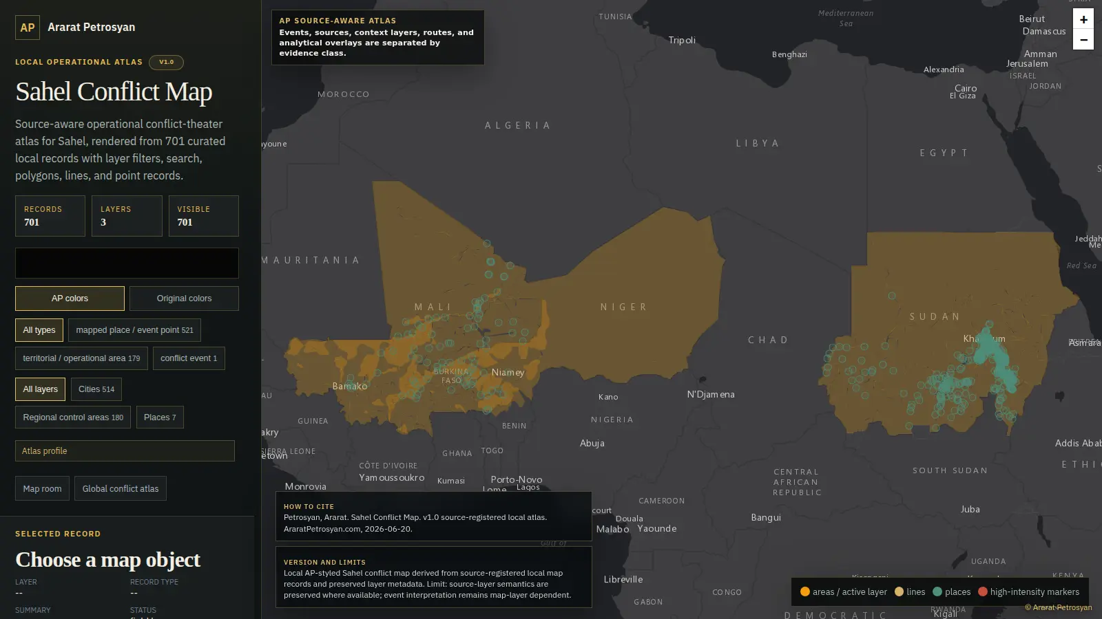 Sahel Conflict Map map preview
