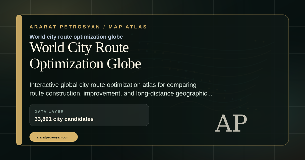 Route Optimization Globe visual preview